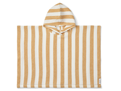 Liewood Paco stripe white yellow mellow hooded towel poncho